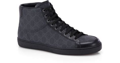 gucci black gg supreme canvas sneakers sz 7 men's|Men's Gucci Ace sneaker with Web in black GG Supreme canvas .